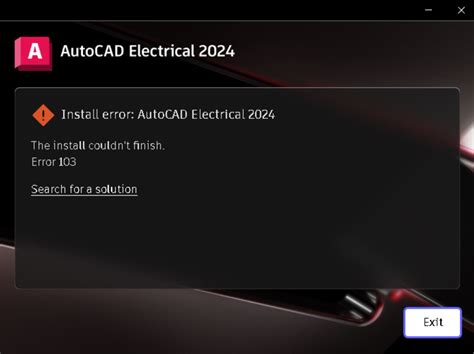the install couldn't finish error 103|CAD Forum .